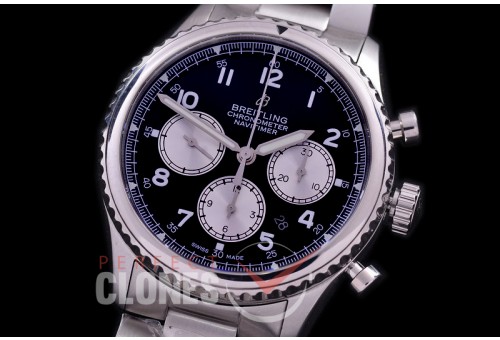 BL-AV8-107S Aviator 8 B01 Chronograph 43 Mosquito SS/SS Black A-7750 