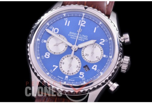 BL-AV8-108 Aviator 8 B01 Chronograph 43 Mosquito SS/LE Blue A-7750 