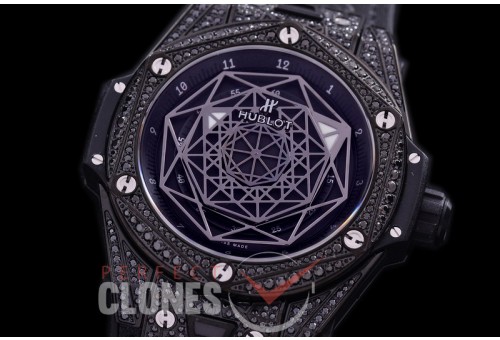 HB-SB-122D DF Big Bang Sang Bleu 45mm PVD/LE Black Miyota 8215 Modified 