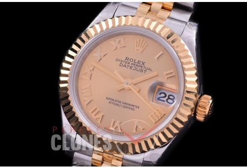 R28DJT-425J BP Datejust 28mm Ladies 279173 SS/YG Fluted/Jubilee Gold Roman Eta 2671