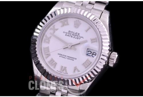 R28DJS-421J BP Datejust 28mm Ladies 279174 SS/SS Fluted/Jubilee White Roman Eta 2671