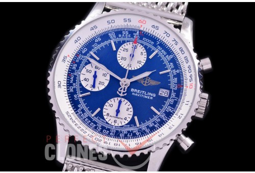 0 0 0 0 0 0 BLNVC-41-108M ANF/OXF Navitimer 41mm Chronograph SS/ME Blue Sticks A-7750 28800