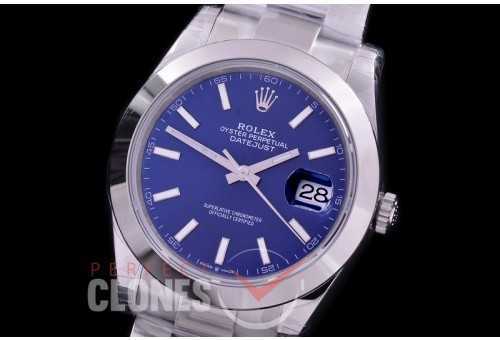 R41DJS-3235-004S XF/VSF 126334 904 Steel SS/SS Smooth/Oyster Blue Sticks VS 3235 - 72 Hours Power Reserve 