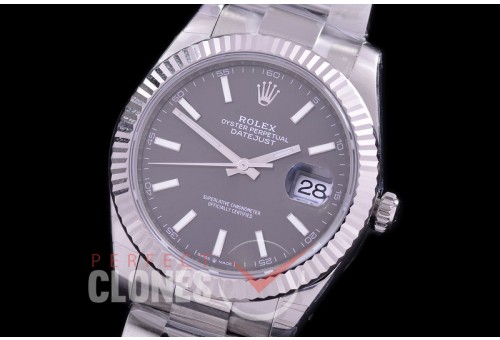 R41DJS-3235-003 XF/VSF 126334 904 Steel SS/SS Fluted/Oyster Dark Rhodium Sticks VS 3235 - 72 Hours Power Reserve 
