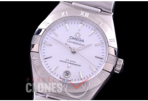 0 OMCON-29-101 Constellation Automatic Date 29mm SS/SS White Sticks Eta 2688 Mod to Calibre 8700