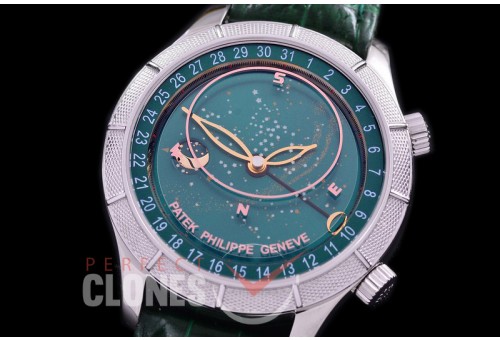 0 0 0 PPSM-6102-063 ARF 6102R Sky Moon Celestial Automatic SS/LE Green Asian Customized