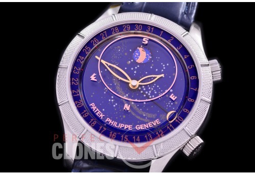 0 0 0 PPSM-6102-061 ARF 6102R Sky Moon Celestial Automatic SS/LE Blue Asian Customized