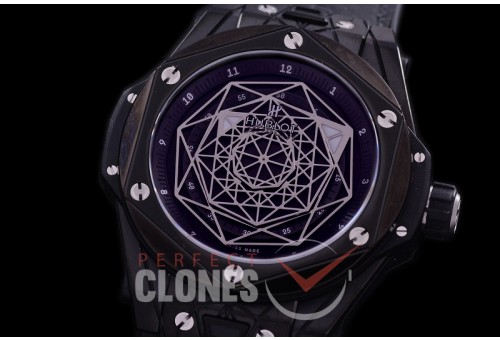 HB-SB-072 HRF Big Bang Sang Bleu 45mm PVD/LE Black Miyota 8215 Modified