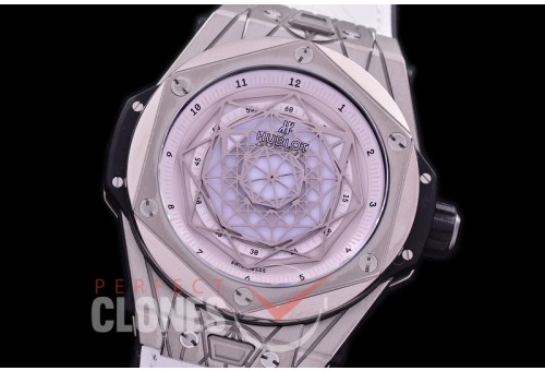 HB-SB-051 HRF Big Bang Sang Bleu 45mm TI/LE White Miyota 8215 Modified