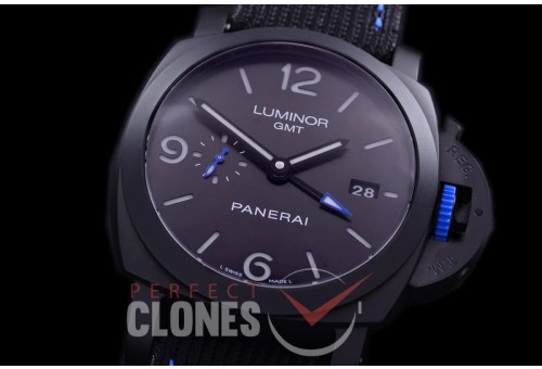 0 0 0 0 0 PN1176W01 XF/VSF Pam 1176W Bucherer Luminor 1950 3 Days Marina GMT CER/LE Black VS 9011