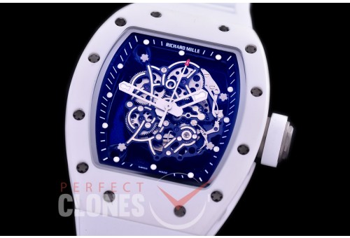 0 0 0 0 RM055-01-021 ZF RM055 Bubba Watson White Ceramic Limited Edition CER/RU Skeleton M8215 Mod