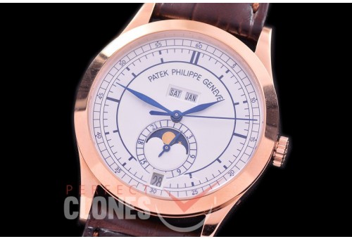 PP-5396-120L ARF Complications 5396 Annual Calender RG/LE White Miyota 9100 Mod to Calibre 324