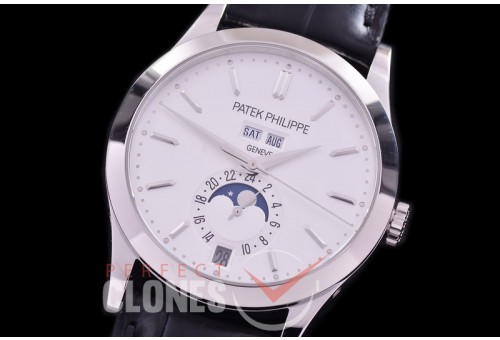 PP-5396-101L ARF Complications 5396 Annual Calender SS/LE White Miyota 9100 Mod to Calibre 324