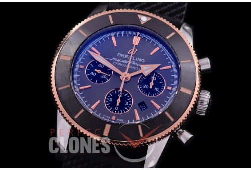 0 0 BLSF-HC46-111R ANF/OXF Superocean Heritage Chronograph SS/RU Black A-7750