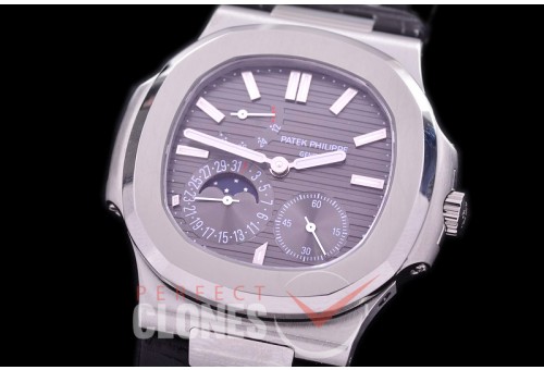 PP-5712-102 PF Nautilus 5712 Date/Moon Phase Power Reserve SS/LE Grey Asian Customized Calibre 320