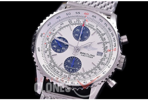 0 0 0 0 0 0 BLNVC-41-106M ANF/OXF Navitimer 41mm Chronograph SS/ME White Sticks A-7750 28800