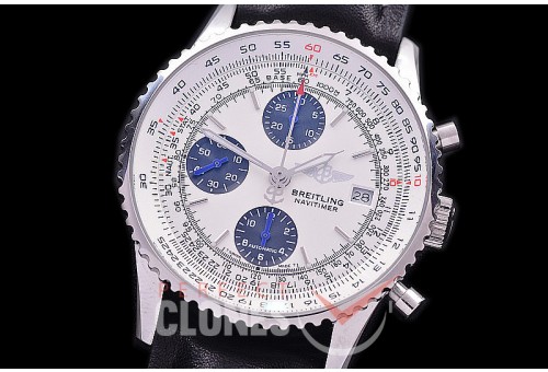 0 0 0 0 0 0 BLNVC-41-106L ANF/OXF Navitimer 41mm Chronograph SS/LE White Sticks A-7750 28800