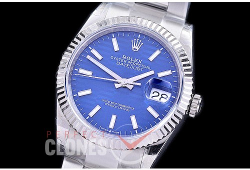R36DJS-581 BP Datejust 36 126234 SS/SS Fluted/Oyster 2021 Blue Fluted Sticks A-2824