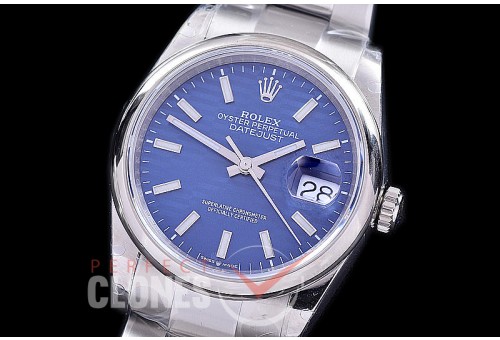 R36DJS-581S BP Datejust 36 126234 SS/SS Smooth/Oyster 2021 Blue Fluted Sticks A-2824