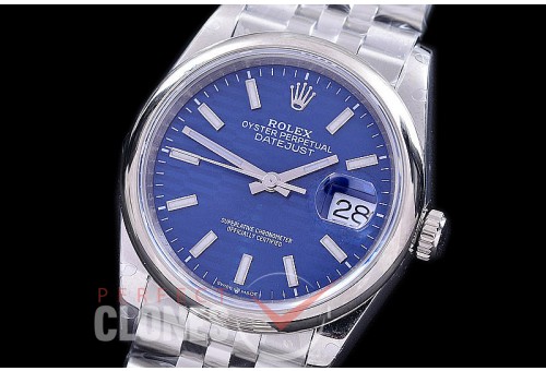 R36DJS-531S BP Datejust 36 126234 SS/SS Smooth/Jubilee 2021 Blue Fluted Sticks A-2824