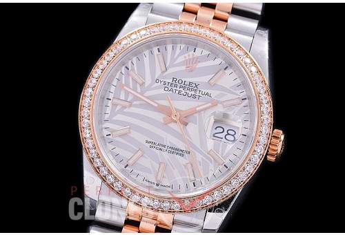 R36DJTR-546Y BP Datejust 36 126231 SS/RG Diam/Jubilee 2021 White Palm Sticks A-2824