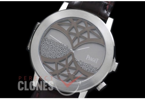 0 0 0 PI-ALP-084 Altiplano Double Jeu Paris Inspirations Limited Ed SS/LE Brown Jap Quartz 