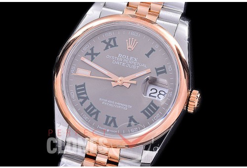 R36DJTR-531S BP Datejust 36 126231 SS/RG Smooth/Jubilee 2021 Grey/Green Roman A-2824