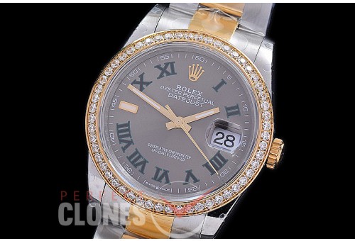 R36DJT-581Y BP Datejust 36 126233 SS/YG Diam/Oyster 2021 Grey/Green Roman A-2824