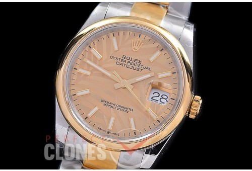 R36DJT-598S BP Datejust 36 126233 SS/YG Smooth/Oyster 2021 Gold Palm Sticks A-2824