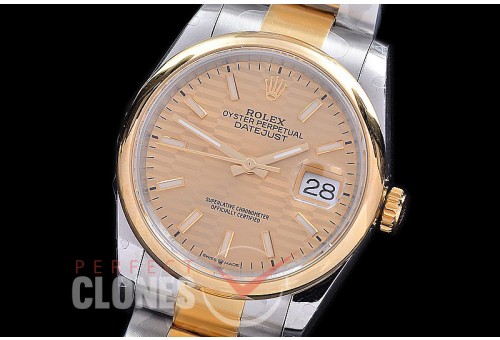 R36DJT-593S BP Datejust 36 126233 SS/YG Smooth/Oyster 2021 Gold Fluted Sticks A-2824