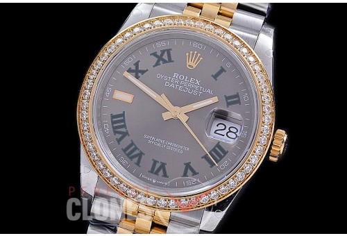 R36DJT-531Y BP Datejust 36 126233 SS/YG Diam/Jubilee 2021 Grey/Green Roman A-2824