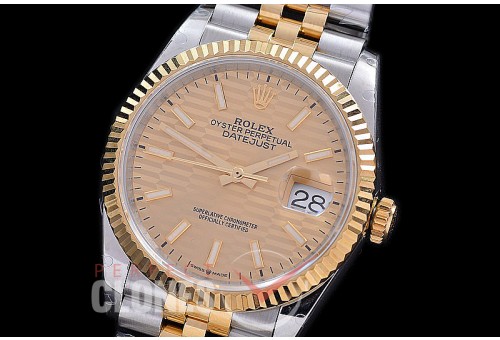 R36DJT-543 BP Datejust 36 126233 SS/YG Fluted/Jubilee 2021 Gold Fluted Sticks A-2824