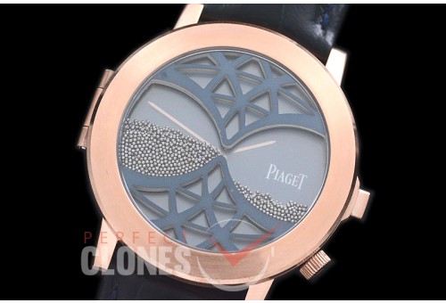 0 0 0 PI-ALP-088 Altiplano Double Jeu Paris Inspirations Limited Ed RG/LE Blue Jap Quartz 