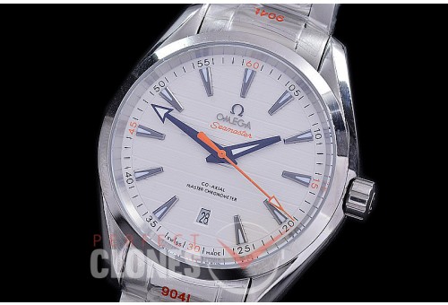 OMAT41-902 Aqua Terra Date Automtaic SS/SS White A-2813 