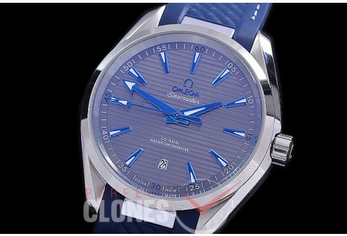 OMAT41-905R Aqua Terra Date Automtaic SS/SS Grey/Blue A-2813 