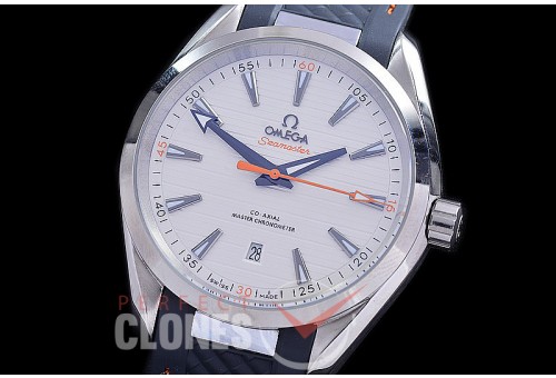 OMAT41-902R Aqua Terra Date Automtaic SS/RU White A-2813 