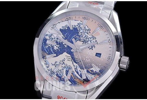 OMAT41-981 Aqua Terra Date Automtaic SS/SS White Globe A-2813 
