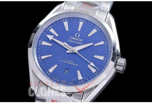 OMAT41-906 Aqua Terra Date Automtaic SS/SS /Blue A-2813 