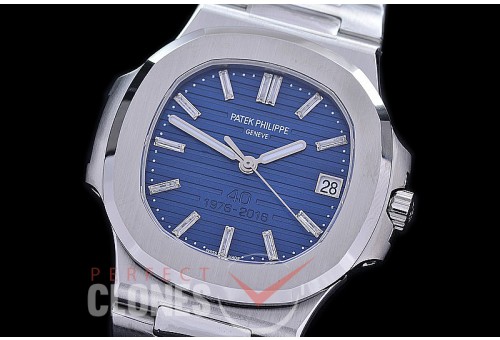 PP00607S 3KF UV Nautilis 5711 40th Anniversary SS/SS Blue Asian Clone Calibre 324SC