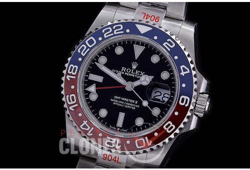 0 0 0 0 0 RLGS00933 GMF V4 904L Steel GMT 116719BLRO Pepsi SS/SS Black SA 3186 CHS