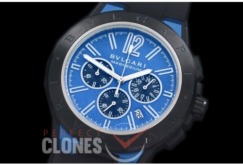 BVL00039 Diagono Magnesium Chronograph PVD/RU Blue Jap OS 20