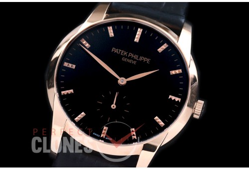 PP-7122-107 Calatrava 7122 RG/LE Black Asian Customs H/W Mod Calibre 215 