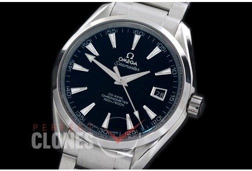 0 0 OMAT41-102 Aqua Terra Date Automtaic SS/SS Black A-2824/8500 Mod