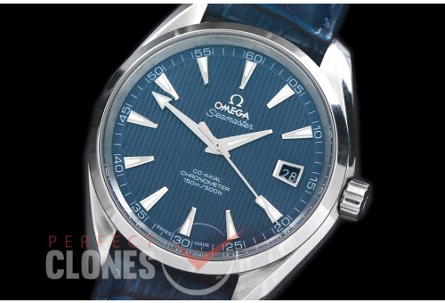 0 0 OMAT41-107L Aqua Terra Date Automtaic Skyfall SS/LE Blue A-2824/8500 Mod
