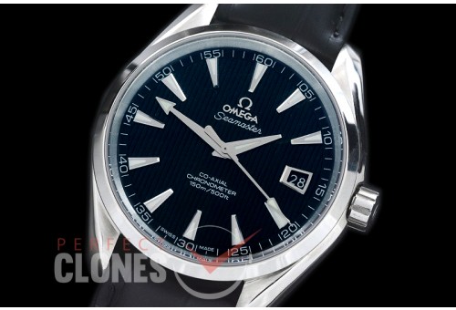 0 0 OMAT41-102L Aqua Terra Date Automtaic SS/LE Black A-2824/8500 Mod