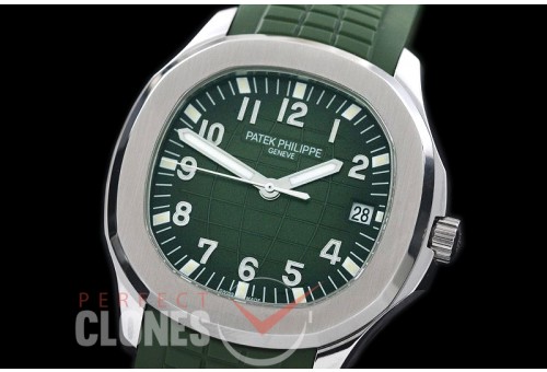PPAQ01033R Aquanaut Jumbo V3 Auto SS/RU Green Miyota 9015 Modified Calibre 324SC