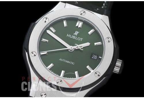 HBFS-38-1005 Classic Fusion 38mm SS/LE Green Asian Clone 2892