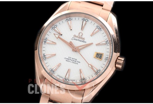 0 0 OMAT41-121 Aqua Terra Date Automtaic RG/RG White A-2824/8500 Mod