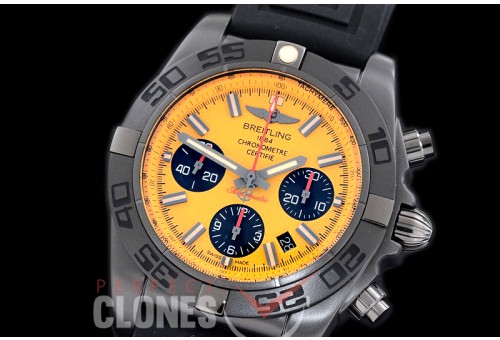 0 BLB01-00075 GF Chronomat B01 BlackSteel Yellow Chronograph DLC/RU Yellow A-7750