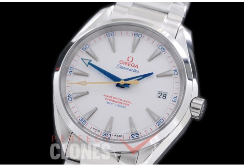 OMAT41-001 XF/VSF Aqua Terra Date Automtaic SS/SS White VS Cal 8500 Superclone